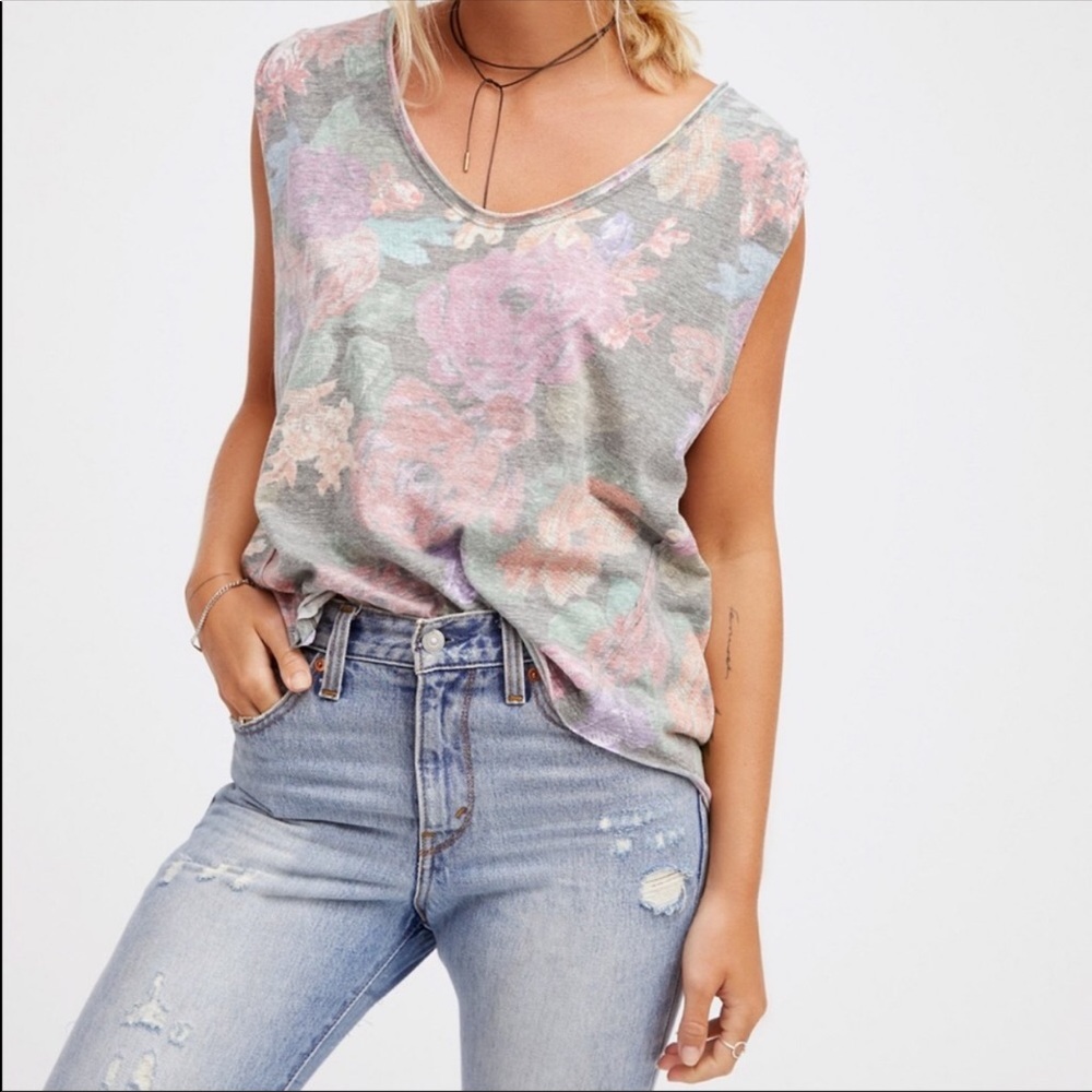 We The Free People Gardenia Muscle Tee